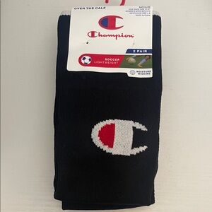 Champion Black Soccer Athletic Socks